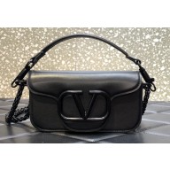 Valentino tone-on-tone finish VLogo Signature Loco Small Shoulder Bag Black