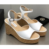 Chanel Heel 8cm Platform Sandal Leather White 2023