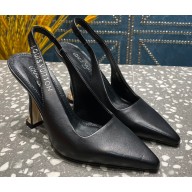 Louis Vuitton Heel 10cm Sparkle Slingback Pumps in leather Black 2023