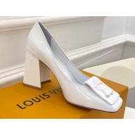 Louis Vuitton Heel 8.5cm Shake Pumps in Patent calf leather White 2023