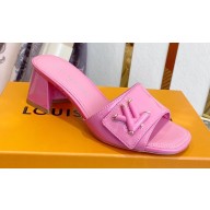 Louis Vuitton Heel 5.5cm Shake Mules in Patent calf leather Pink 2023