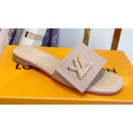 Louis Vuitton Shake Flat Mules in Patent calf leather Nude 2023