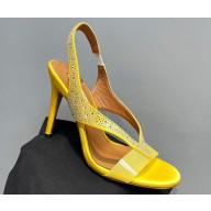Aquazzura Heel 10.5cm Izzy Plexi Sandals Yellow 2023