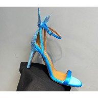 Aquazzura Heel 10.5cm Bow Tie Crystal Sandals Blue 2023