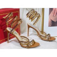 Rene Caovilla Heel 9.5cm Chandelier Crystal Jewel Sandals 07