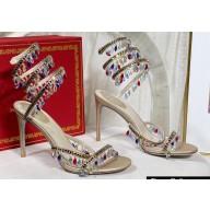 Rene Caovilla Heel 9.5cm Chandelier Crystal Jewel Sandals 13