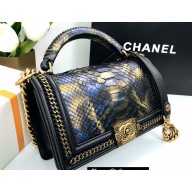 Chanel Chain Boy Flap Medium Bag In Python 03 2023