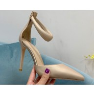 Gianvito Rossi Heel 10.5cm Bijoux Pumps Leather Beige 2023