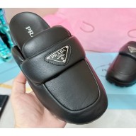 Prada Soft padded nappa leather sabots 1S084N Black 2023