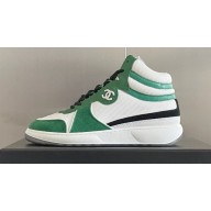 Chanel CC Logo High Top Sneakers Fabric and Suede Calfskin 01 2023