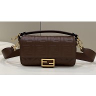 Fendi Nappa Leather Medium Baguette Bag Coffee 2023