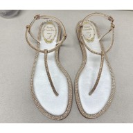 Rene Caovilla Flat flip flops Jewelled DIANA Sandals with Crystals 10 2023