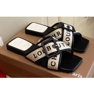 Christian Louboutin Crossimule Sandals White/Black 2023