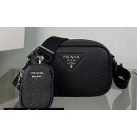 Prada leather shoulder Bag 1BH182 Black 2023
