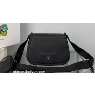 Prada leather shoulder Bag 1BD293 Black 2023