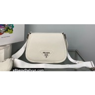 Prada leather shoulder Bag 1BD293 White 2023