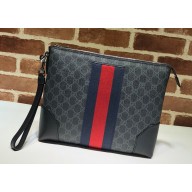 Gucci Web GG Pouch Bag 523603 GG Black