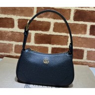 Gucci Aphrodite shoulder bag with Double G 739076 leather Black