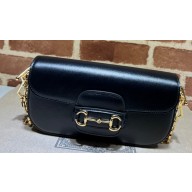 Gucci Horsebit 1955 shoulder bag 735178 Leather Black