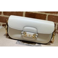 Gucci Horsebit 1955 shoulder bag 735178 Leather White