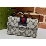 Gucci Padlock Mini Shoulder Bag 652683 GG Blue