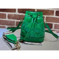 Gucci GG Matelassé bucket bag 728231 Green