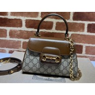 Gucci Horsebit 1955 mini bag 703848 GG Canvas Coffee