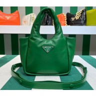 Prada Small padded Soft nappa-leather bag 1BA359 Green 2023