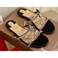 Christian Louboutin Just Queenie crystal-embellished PVC Sandals Black 2023