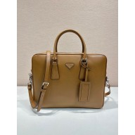 prada Saffiano Leather Work Bag 2VE368 caramel 2024