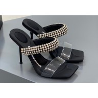 Alexander Wang Heel 10.5cm Julie Slide Sandals In Crystal and PVC 2023