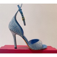 Valentino Suede Tan-Go sandals with Crystals 13 2023