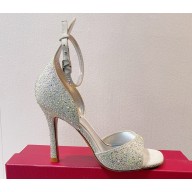 Valentino Suede Tan-Go sandals with Crystals 03 2023