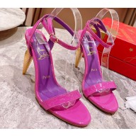 Christian Louboutin Heel 8.5cm/10cm Lipqueen Sandals Patent Fuchsia