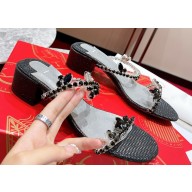 Christian Louboutin Heel 4.5cm Just Queen Mules Sandals Black