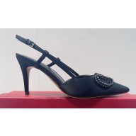 Valentino Satin Crystals VLogo Signature slingback pumps 16 2023