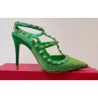 Valentino Satin Rockstud pumps with Crystals 11 2023