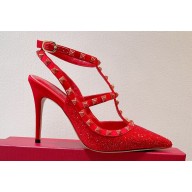 Valentino Satin Rockstud pumps with Crystals 13 2023