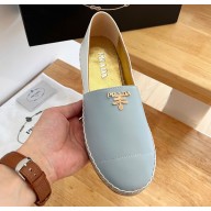 Prada Nappa Leather Espadrilles Blue/White 2023