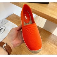 Prada Cotton drill Espadrilles Fabric Orange 2023