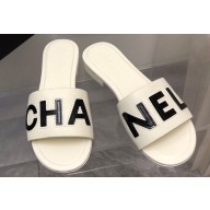 Chanel Leather CHA NEL Mules White 2023