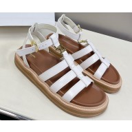 Celine TRIOMPHE Sandals In Calfskin White 2023