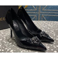 Versace Heel 9.5cm La Medusa Pumps Patent Black 2023