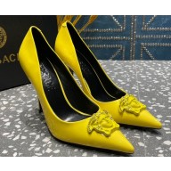 Versace Heel 9.5cm La Medusa Pumps Patent Yellow 2023
