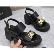 Versace Heel 8cm Medusa Biggie Sandals Black 2023