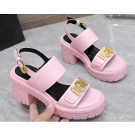 Versace Heel 8cm Medusa Biggie Sandals Pink 2023