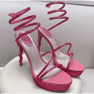 Rene Caovilla platform 13.5cm Margot crystal Sandals Satin 06