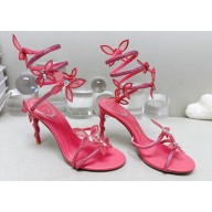Rene Caovilla Heel 9.5cm Margot crystal Sandals butterflies Pink