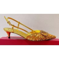 Valentino Crystal VLogo Signature Sequin slingback pumps 12 2023