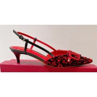 Valentino Crystal VLogo Signature Sequin slingback pumps 02 2023